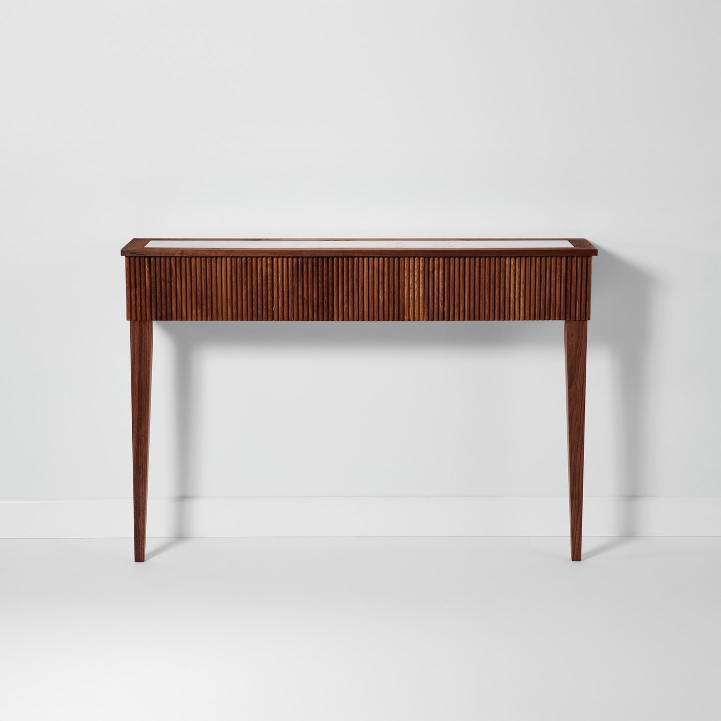 Reeded console table