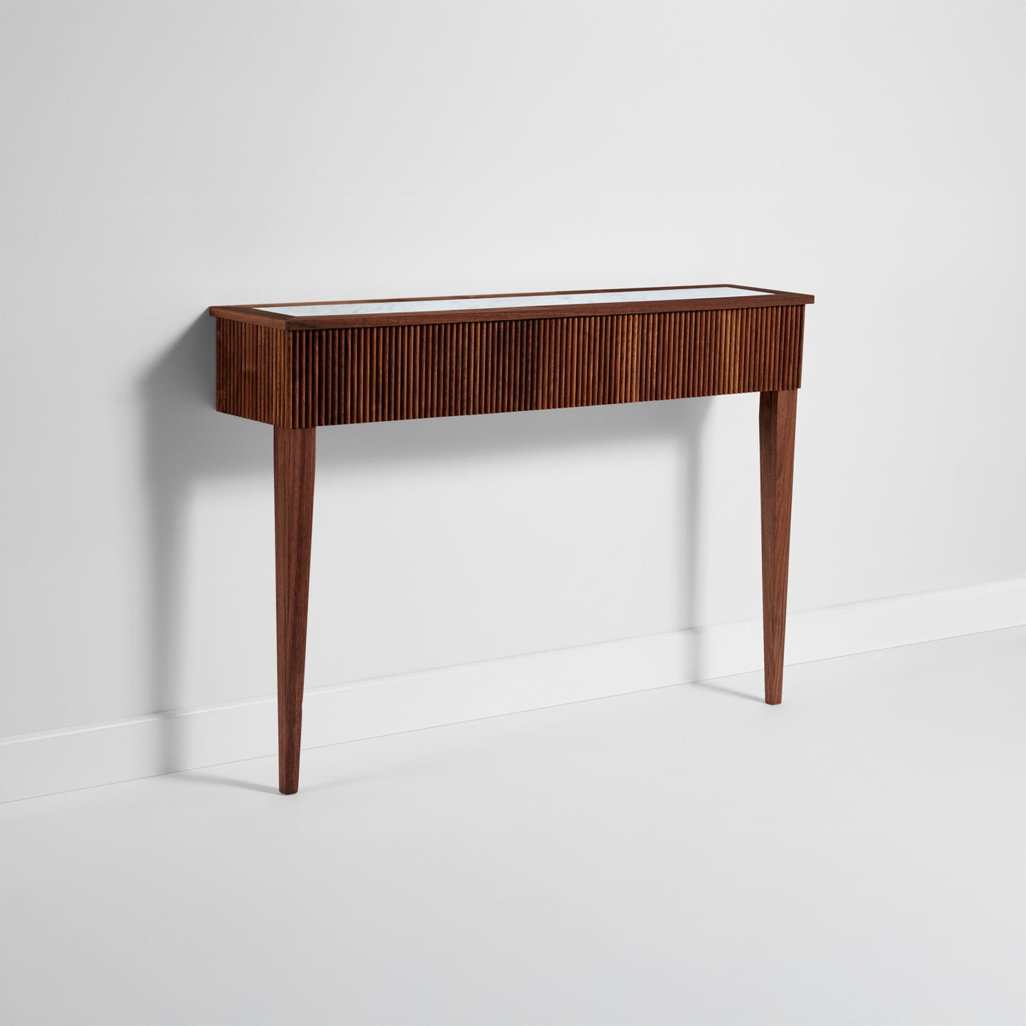 Reeded console table