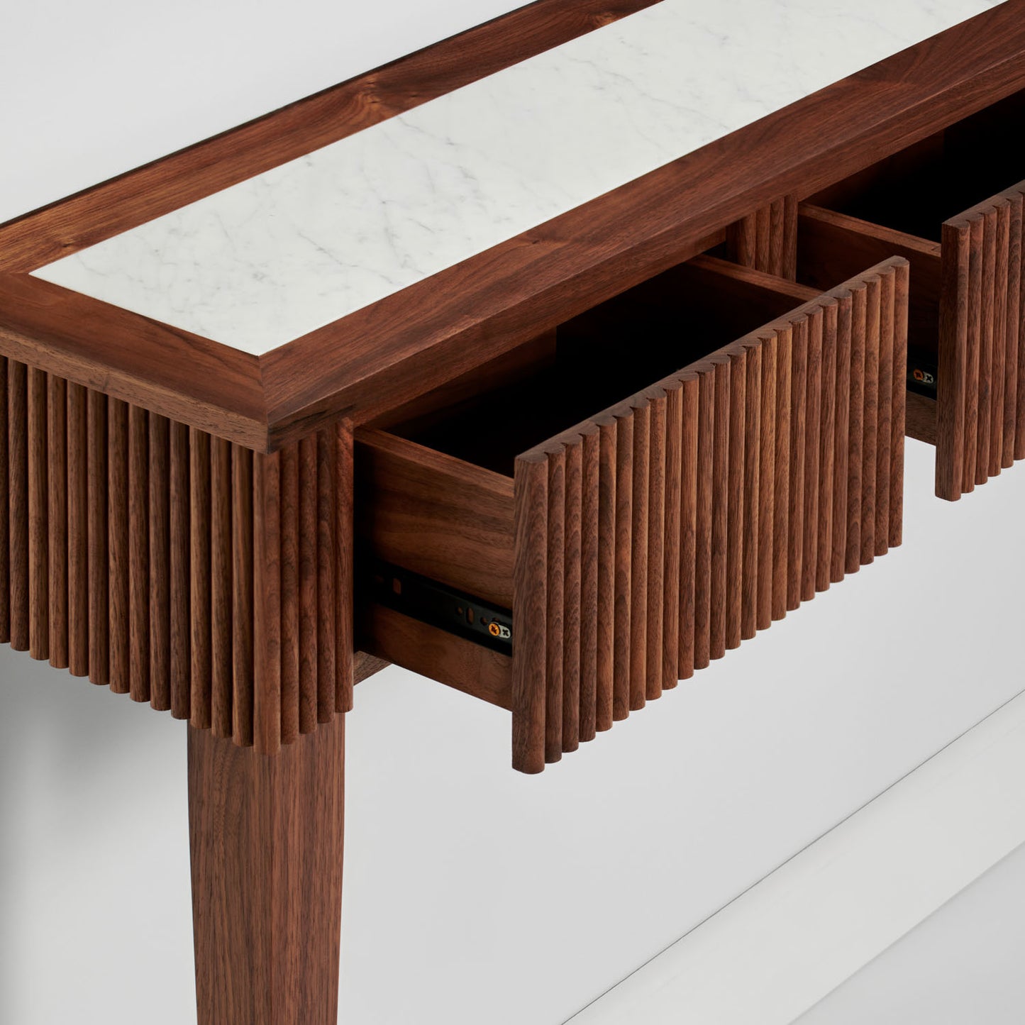 Reeded console table