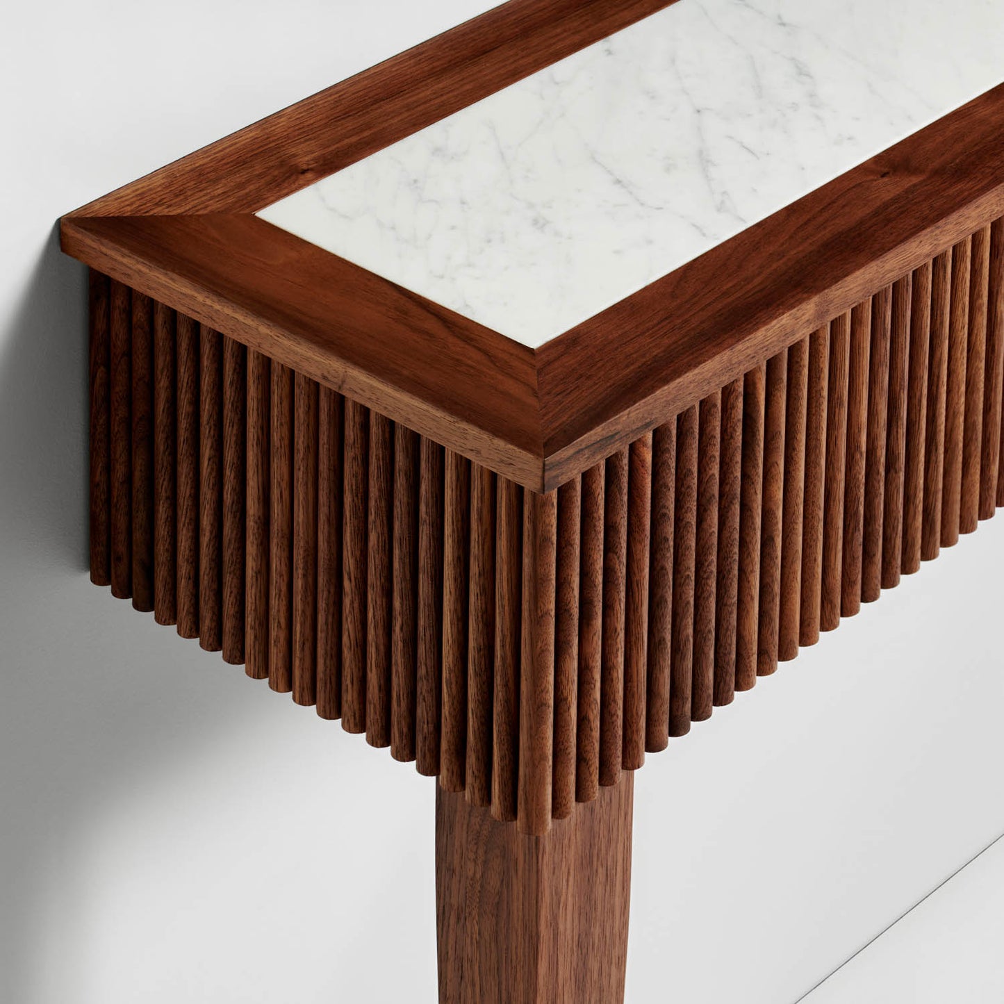 Reeded console table
